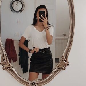 H&M Divided Leather skirt w/ belt